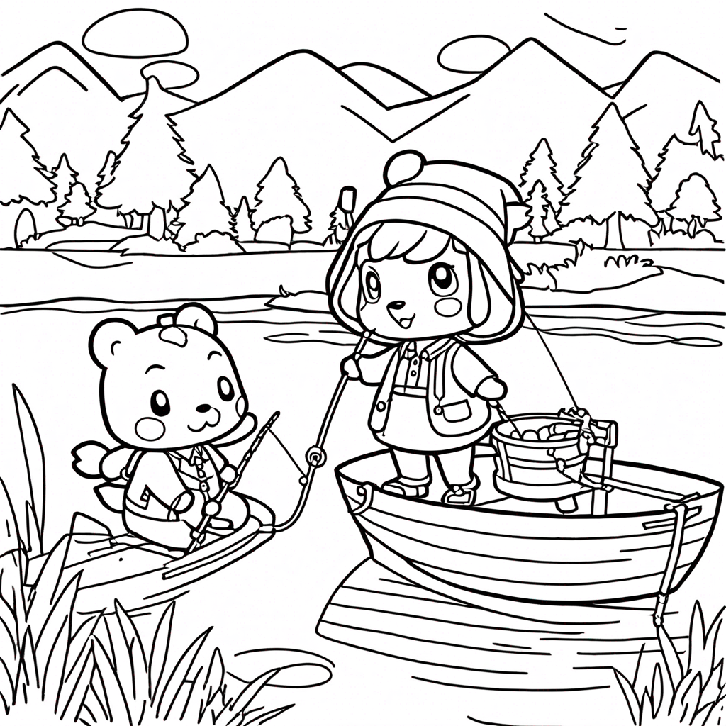 Animal Crossing Coloring Page