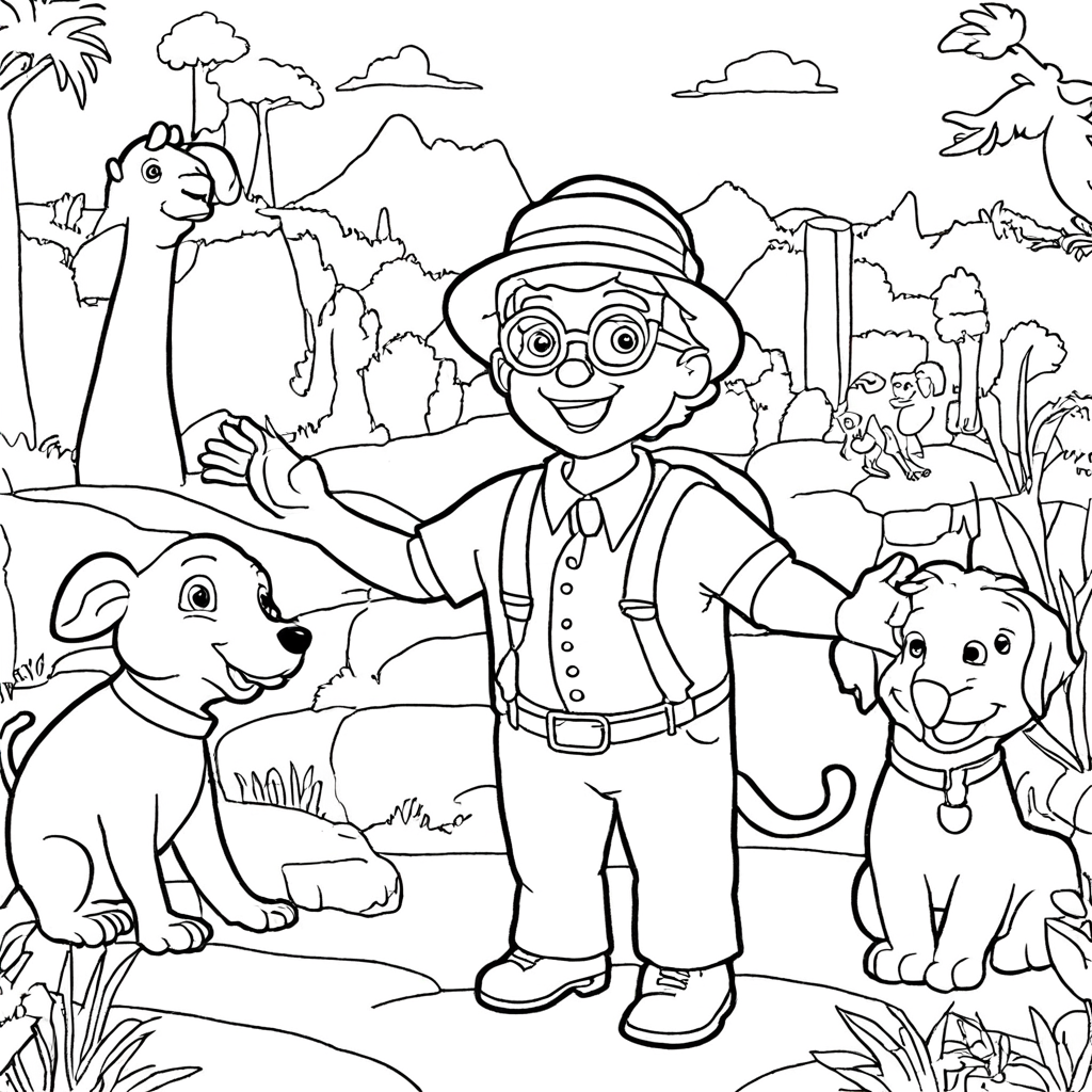 Blippi Coloring Page