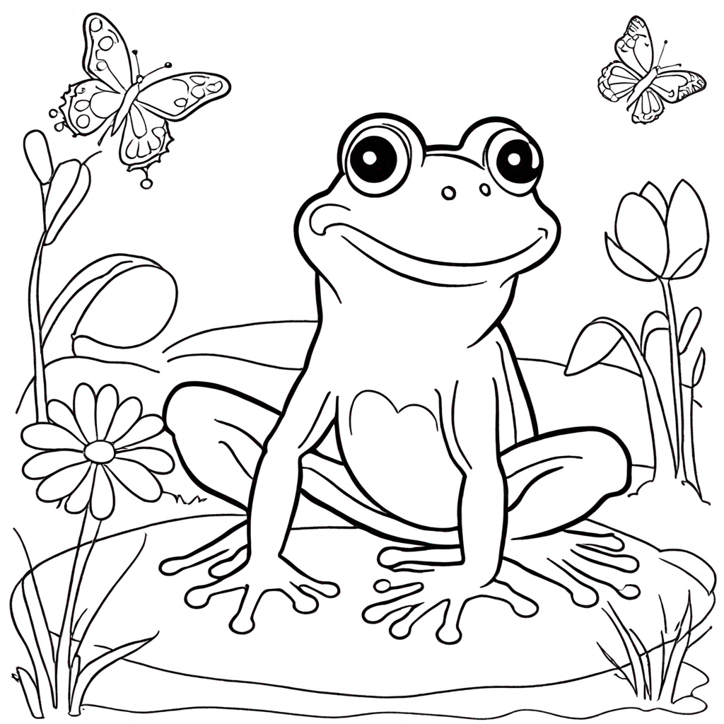 frog Coloring Page