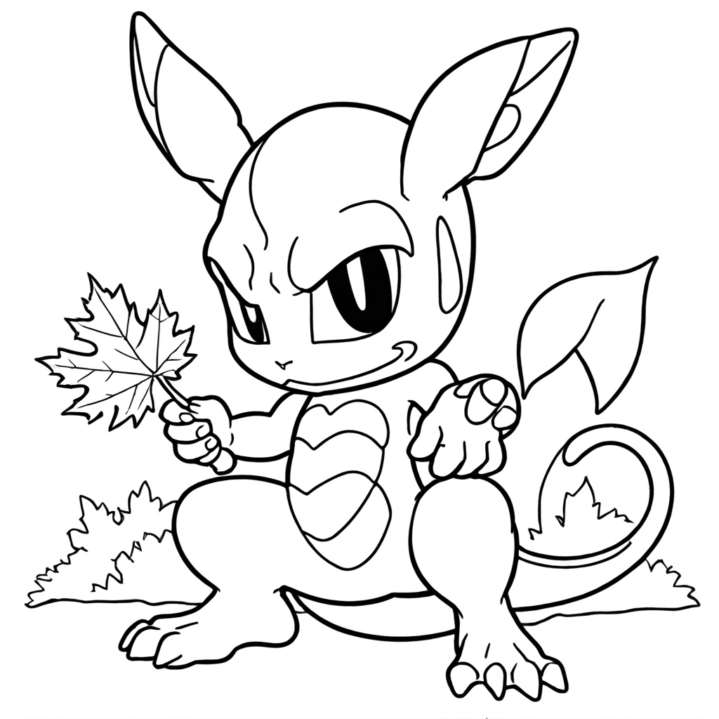 Mewtwo Coloring Page
