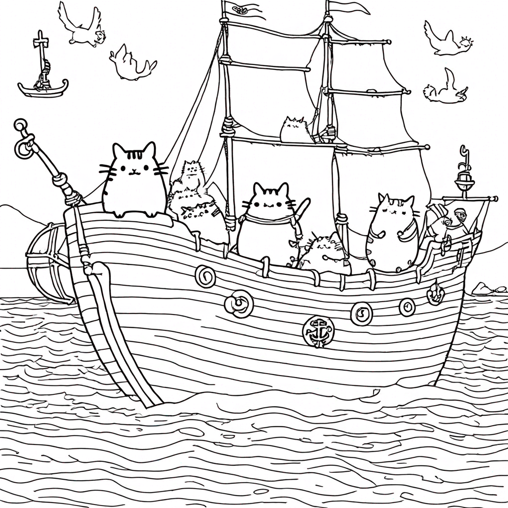 Pusheen Coloring Page