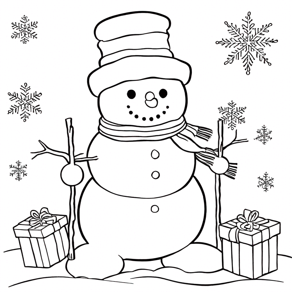 snowman Coloring Page